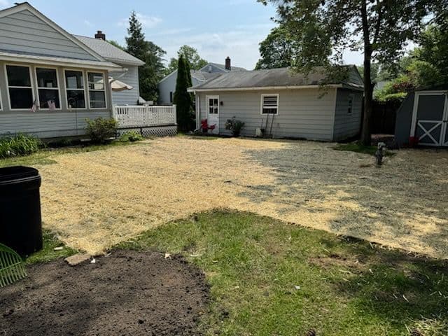 Gallery photos for Lawn Transformation with Regrading and Overseeding: Image #2